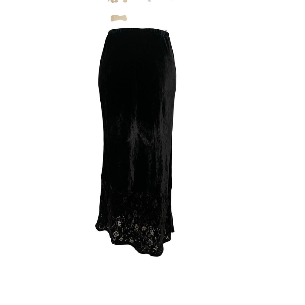 Johnny was black velvet maxi skirt Size:XS